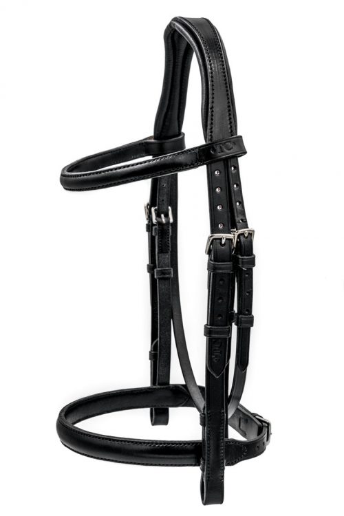 Anatomical Deluxe Comfort Bridle by TC Leatherwork with Stitched & Raised Cavesson