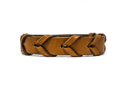 Unisex laced leather bracelet by TC Leatherwork